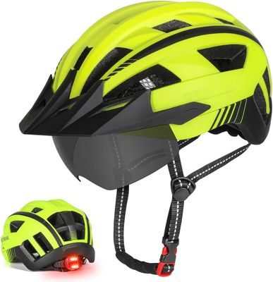 VICTGOAL Kask rowerowy MTB, żółty, rozmiar: 57-61 cm.