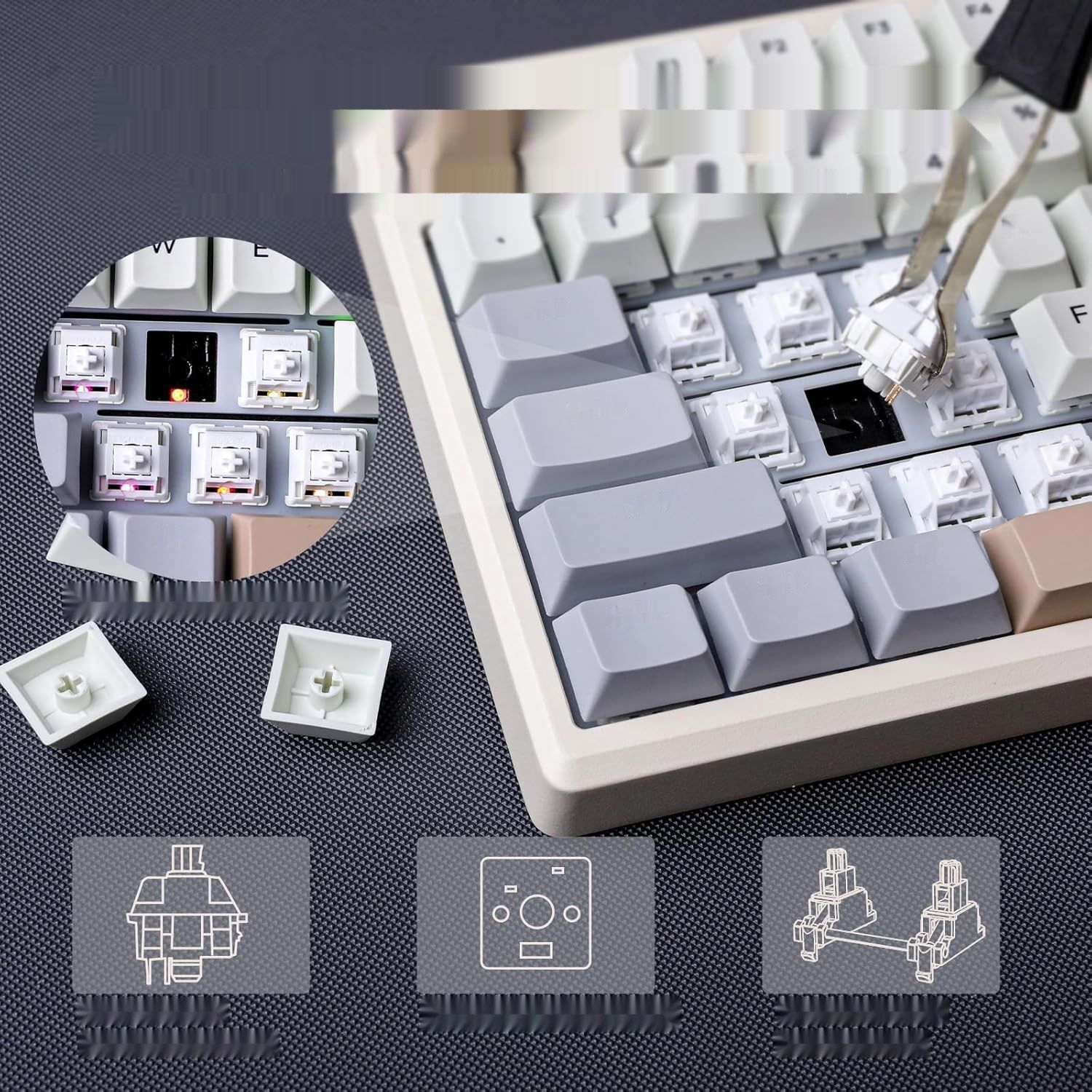 EPOMAKER Galaxy100 QMK/Via Aluminiowa Klawiatura Mechaniczna