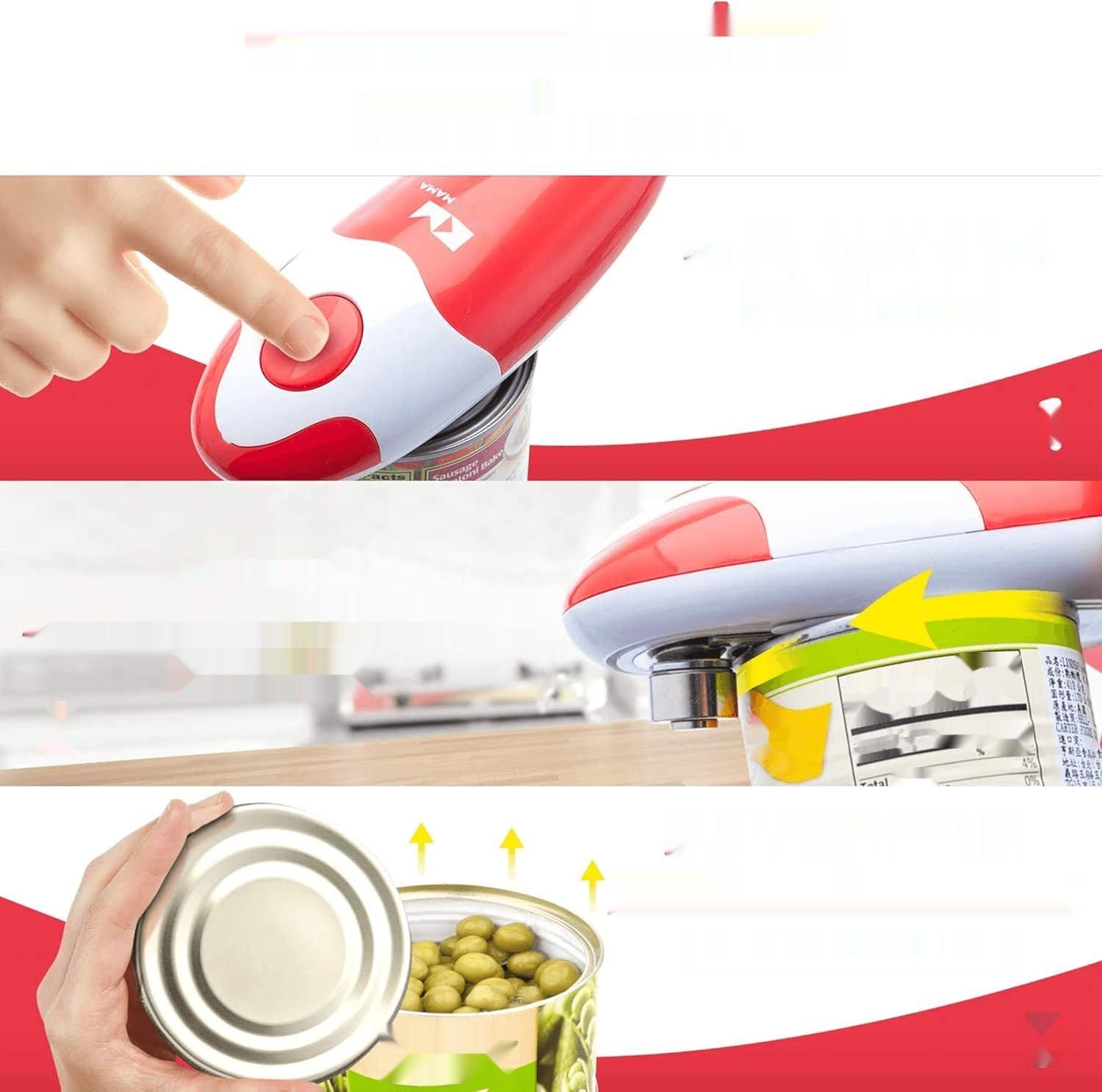 Otwieracz do puszek Kitchen Mama (Czerwony)