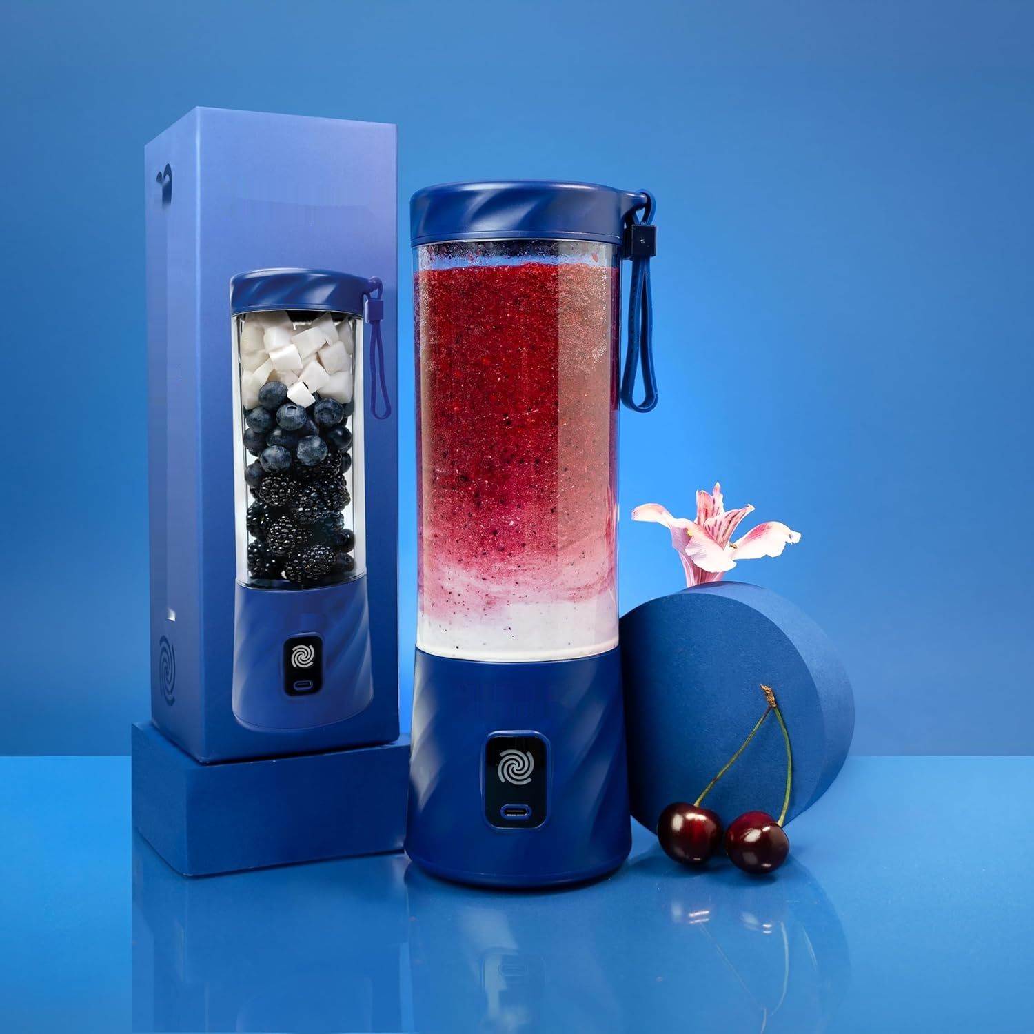 BlendyGo 3 Blender Smoothie Maker, Smoothie Mixer Mały, Mini Przenośny