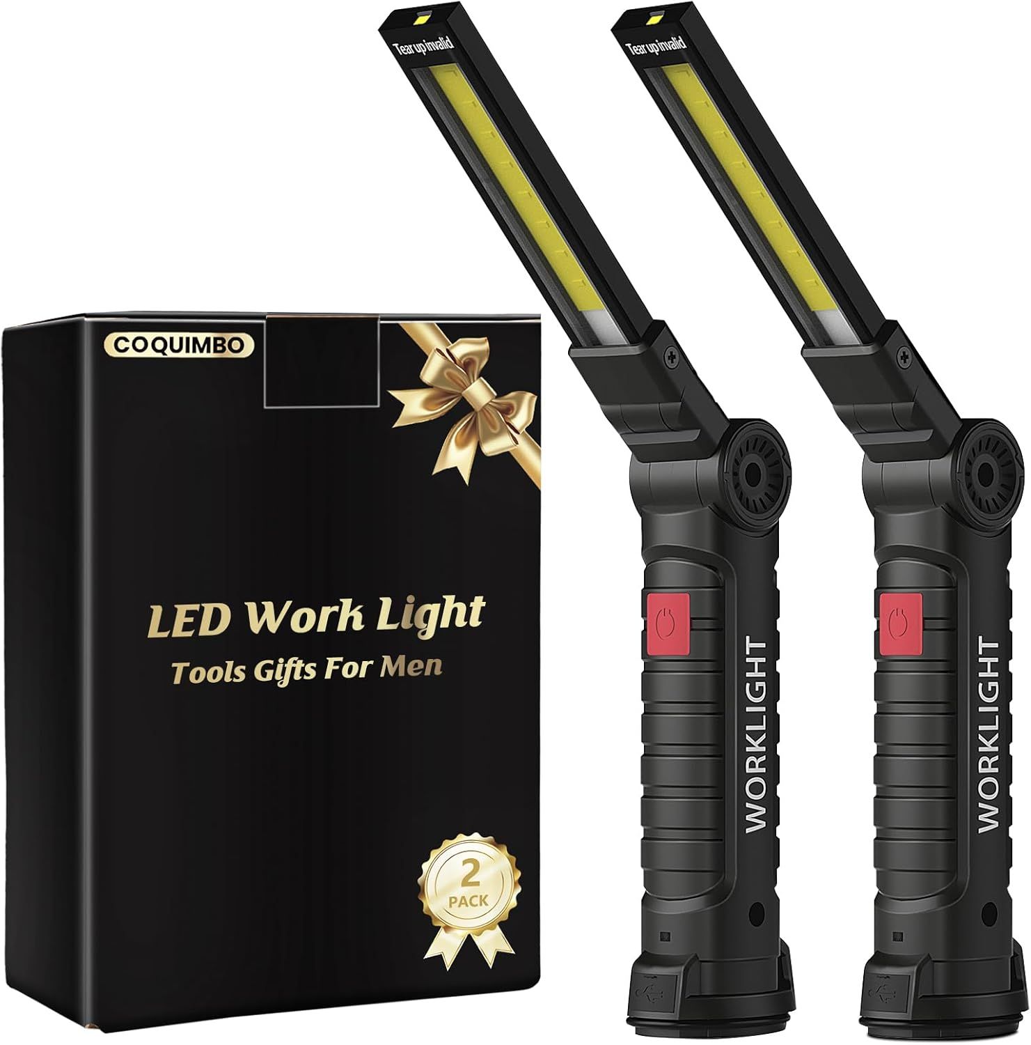 Coquimbo LED Lampa robocza, Zestaw 2 sztuk, Czarna