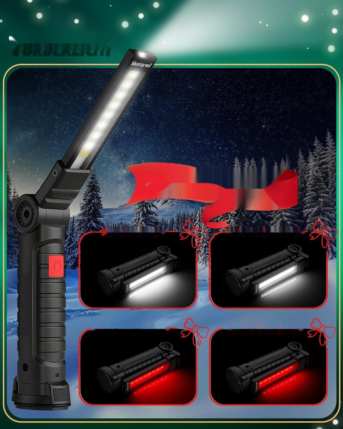 Coquimbo LED Lampa robocza, Zestaw 2 sztuk, Czarna