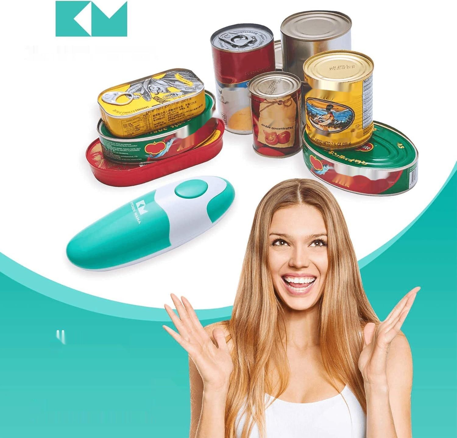Elektryczny otwieracz do puszek Kitchen Mama