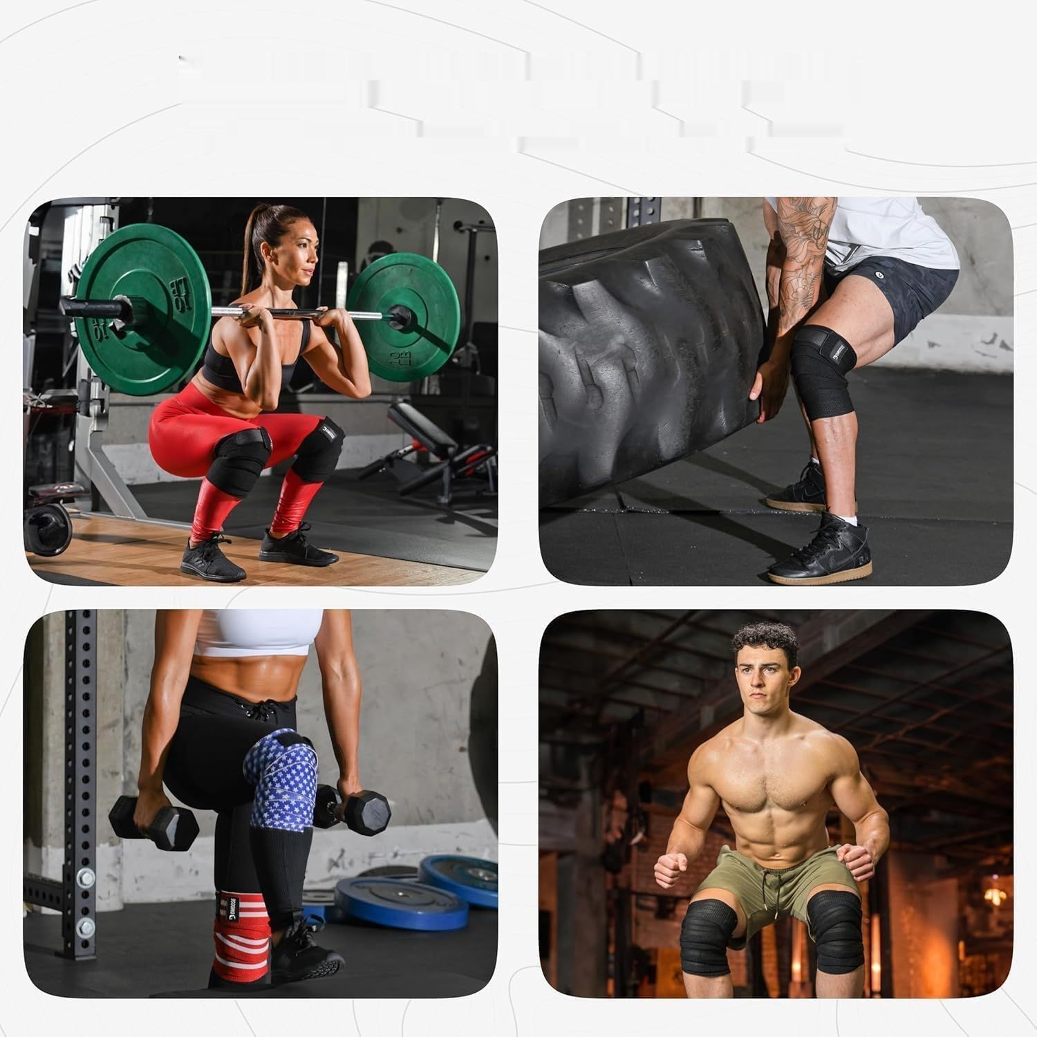 Opaski na Kolana DMoose Fitness do Treningu Siłowego