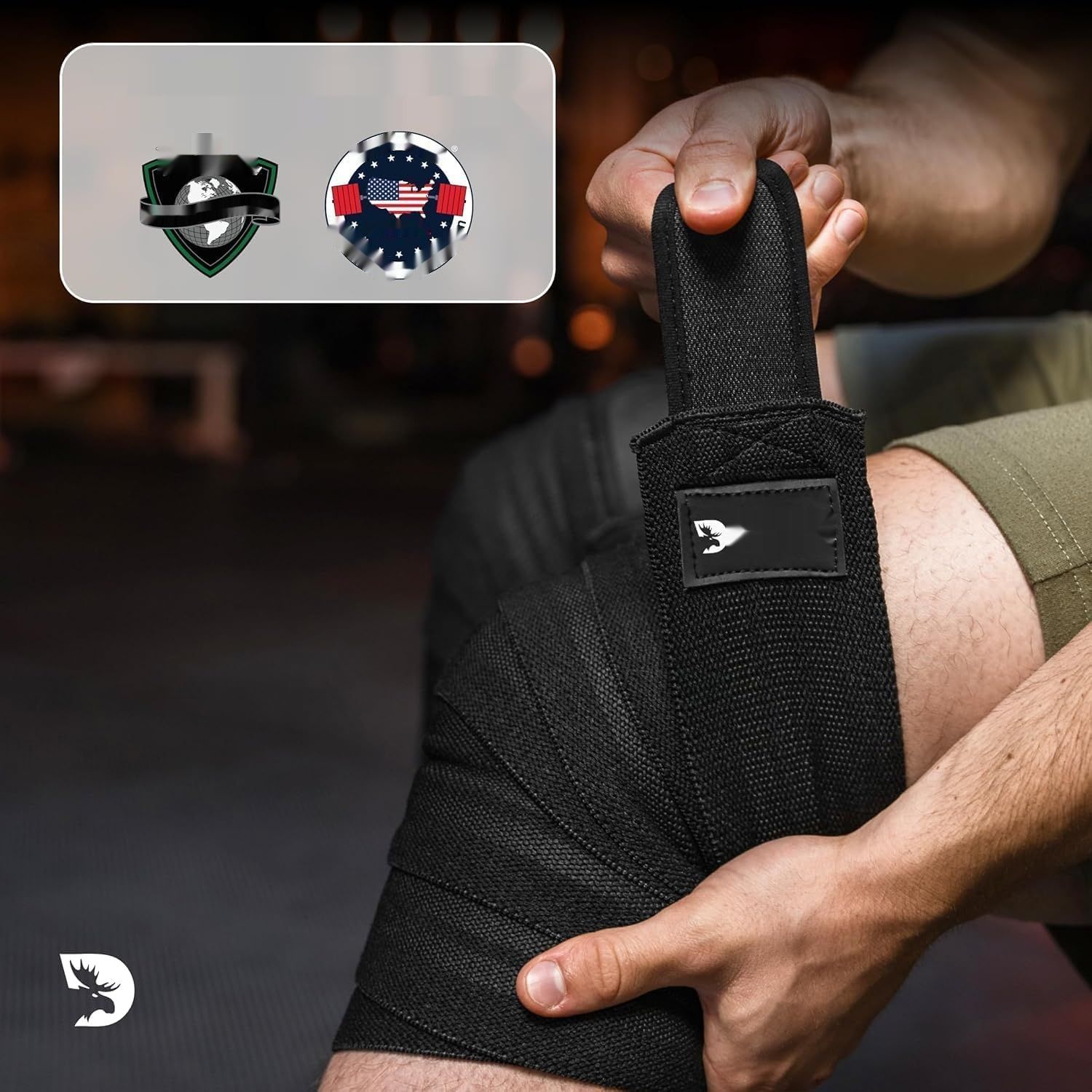 Opaski na Kolana DMoose Fitness do Treningu Siłowego