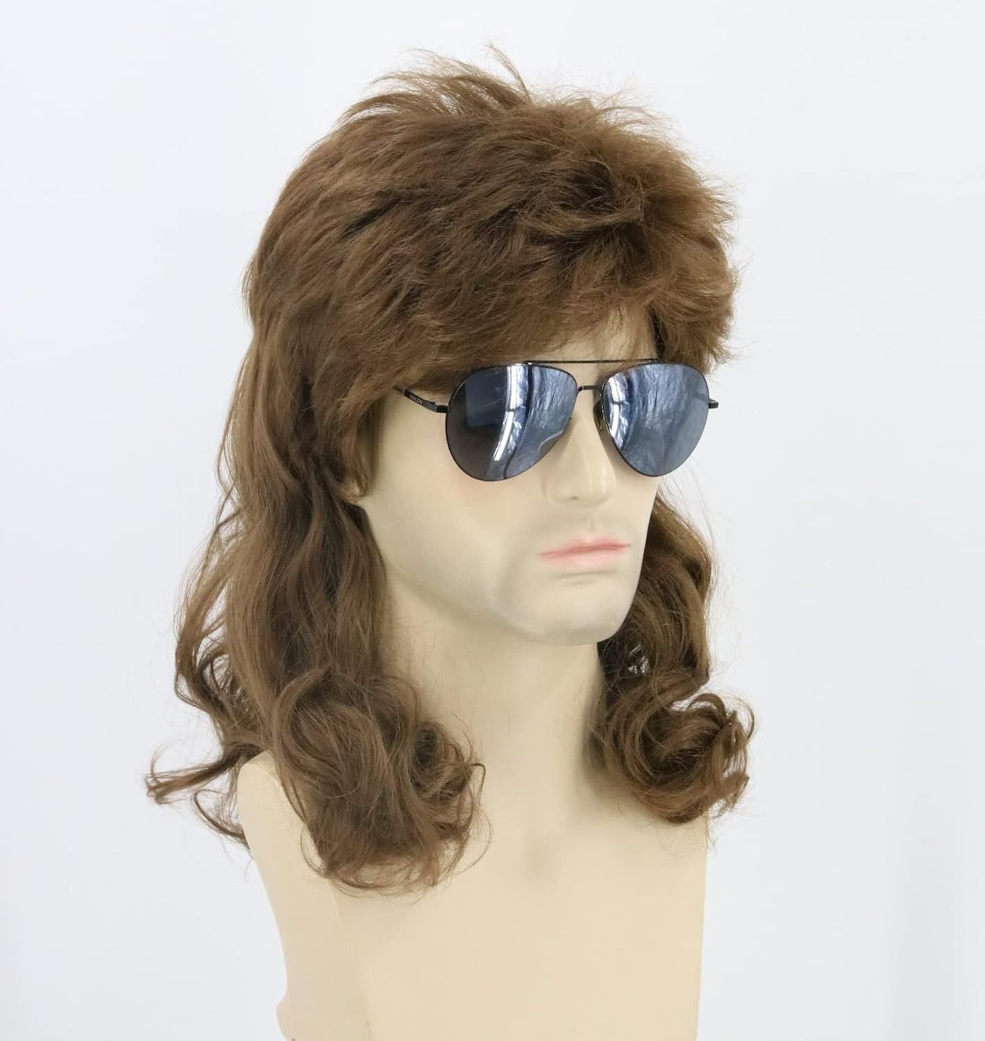 Topcosplay Męska/Damska Peruka z Lat 70./80. z Mullet na Karnawał, Halloween