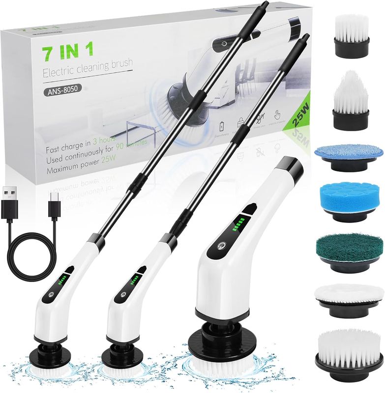 OSDUE Elektryczna obrotowa szczotka z 7 wymiennymi głowicami