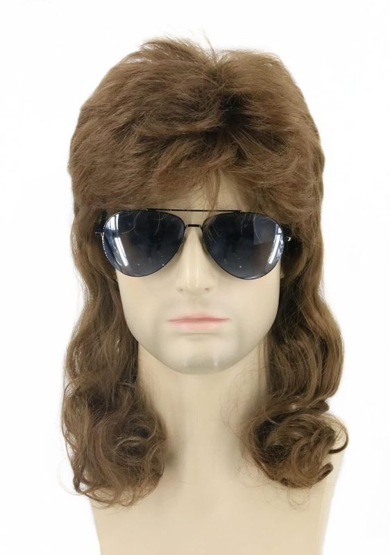 Topcosplay Męska/Damska Peruka z Lat 70./80. z Mullet na Karnawał, Halloween