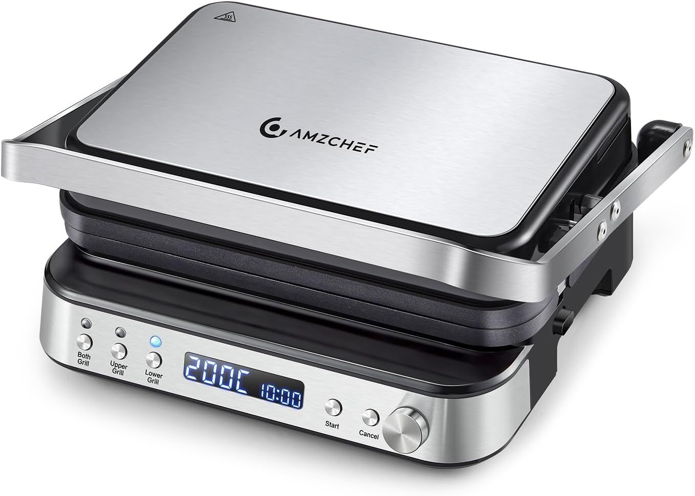 AMZCHEF Wielofunkcyjny 4 w 1 grill kontaktowy, płyta grillowa