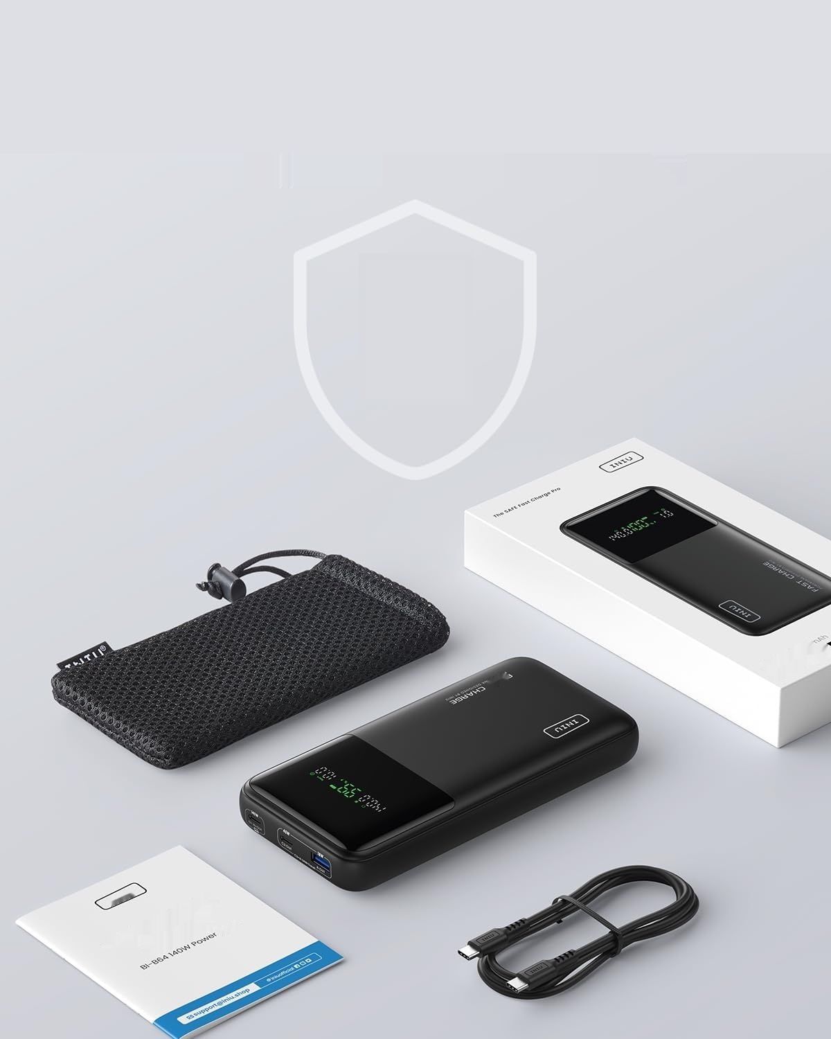 INIU Zewnętrzny Akumulator, Power Bank 140W 27000mAh, USB C PD3.1.