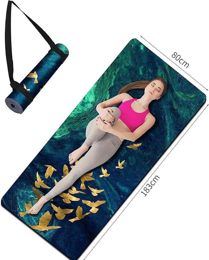 LaiEr Duża Mata do Jogi z TPE (183cm x 80cm x 6mm)