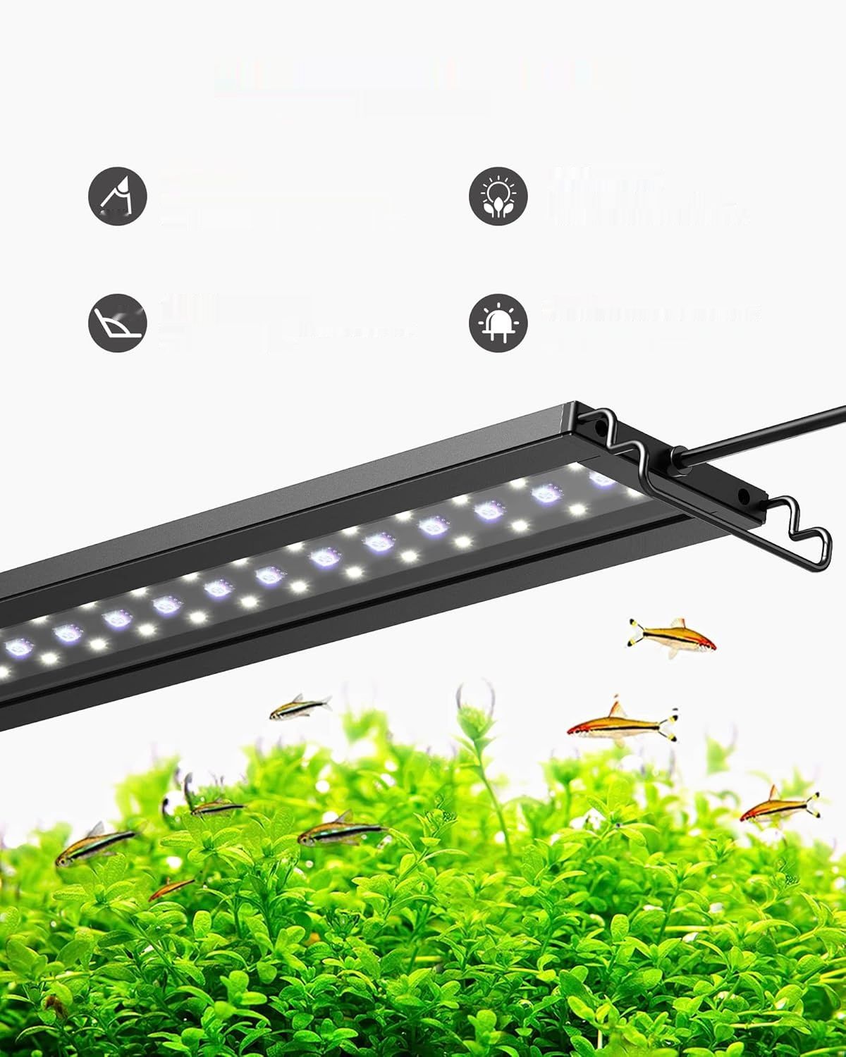 NICREW C10 24/7 Oświetlenie LED do Akwarium, 88-115 cm, 24 W