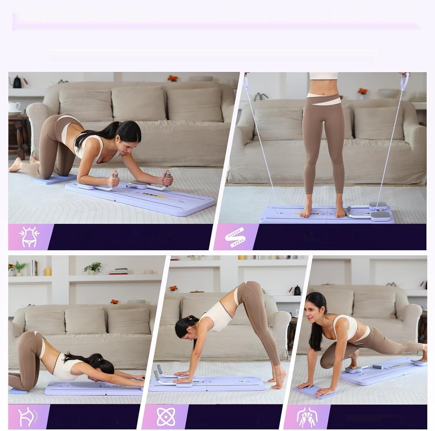 ExeractFit zestaw desek do ćwiczeń reformatora do pilatesu