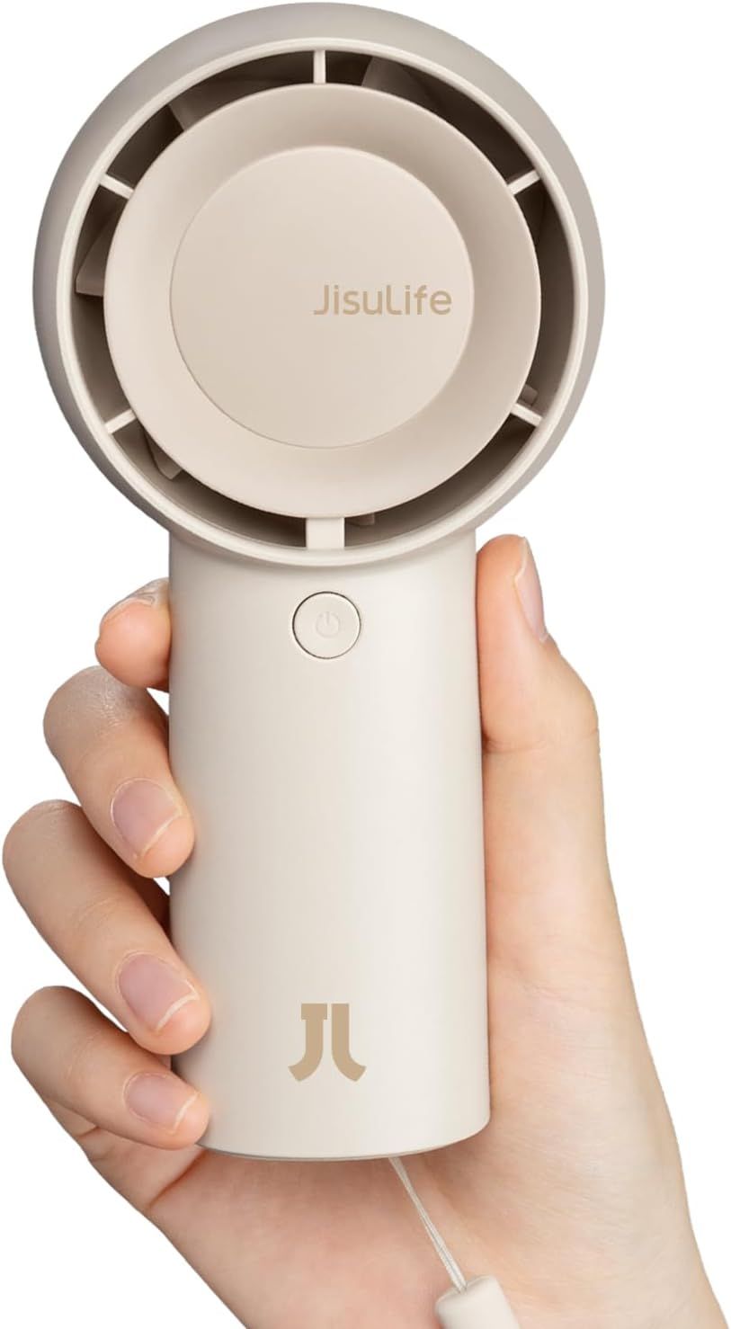 JISULIFE Turbo wentylator ręczny z akumulatorem 4000 mAh, brązowy