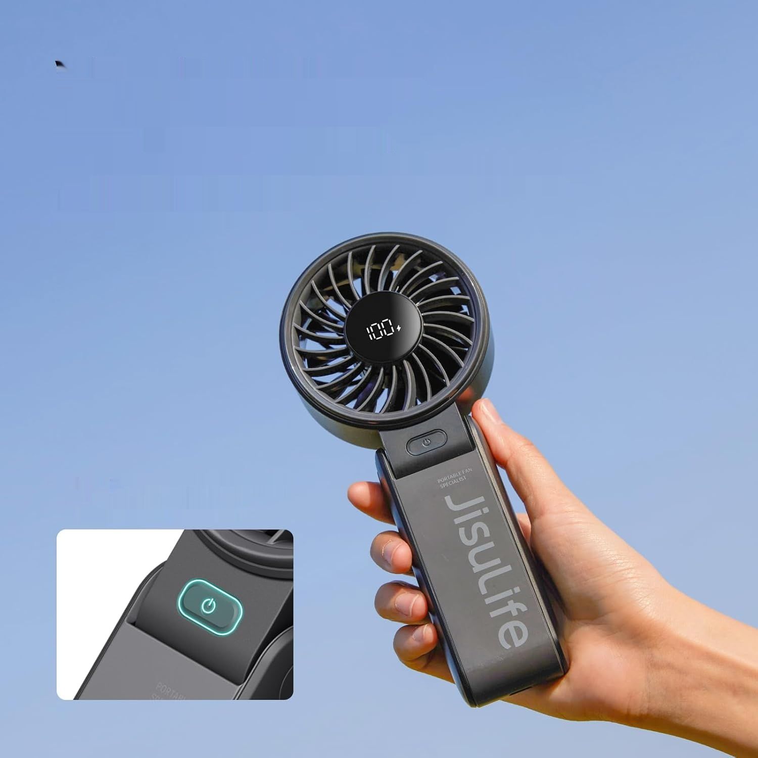 Wentylator JISULIFE Life7, Potężny Wentylator Przenośny z Wyświetlaczem LED