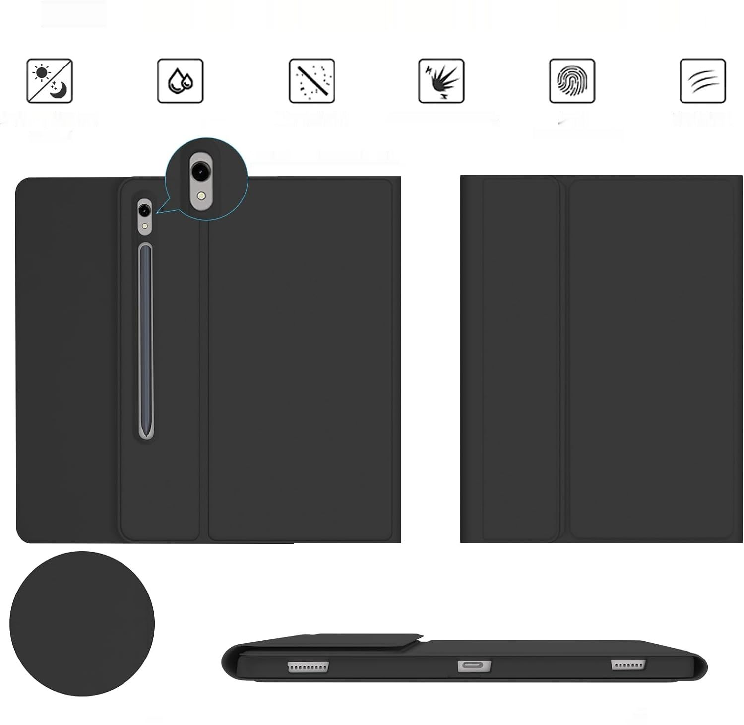 Etui FOGARI z klawiaturą do Galaxy Tab S10 Ultra 2024 14,6 cala - Czarny
