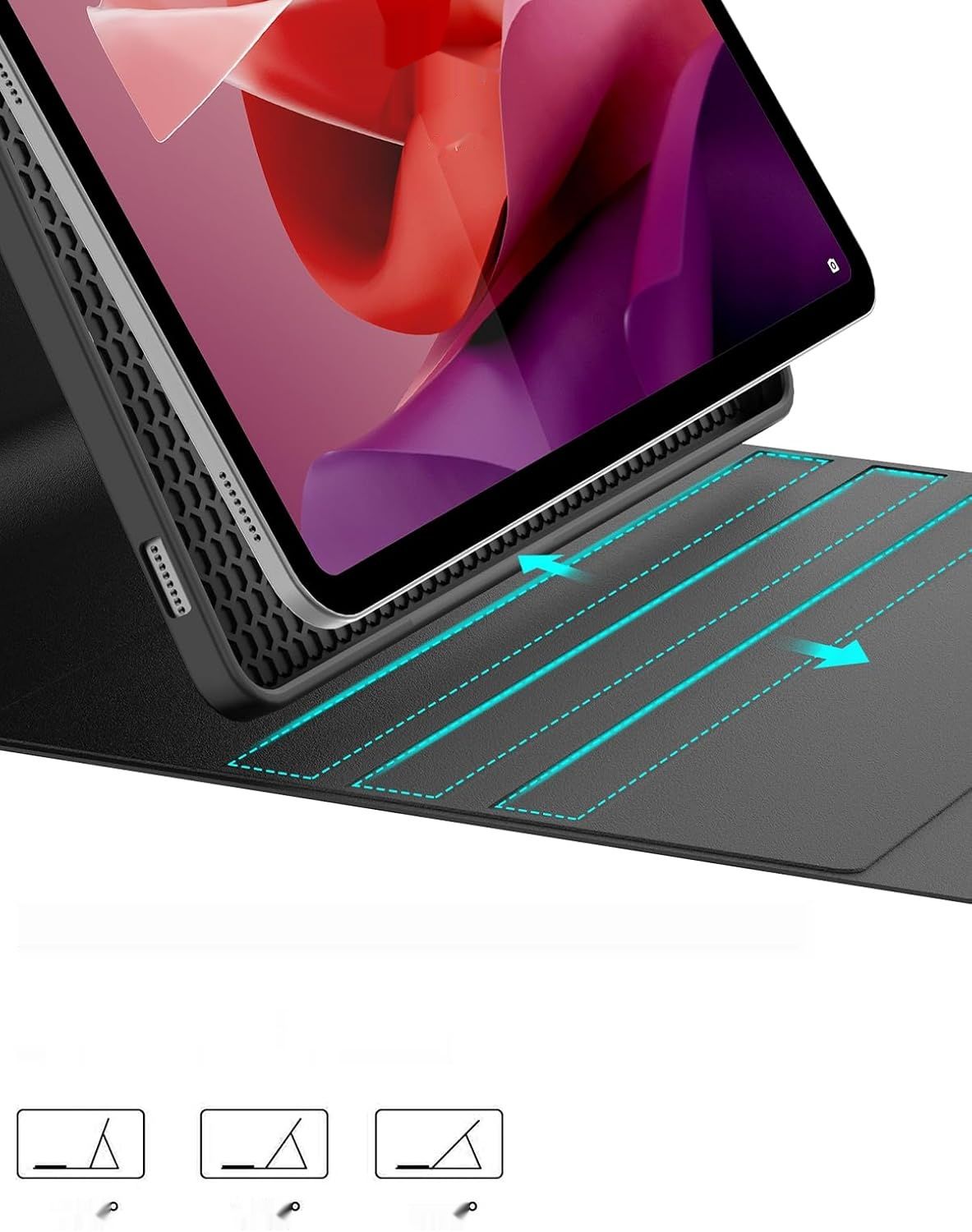 Etui z klawiaturą FOGARI do Tab P12 12,7 cala 2023, czarne