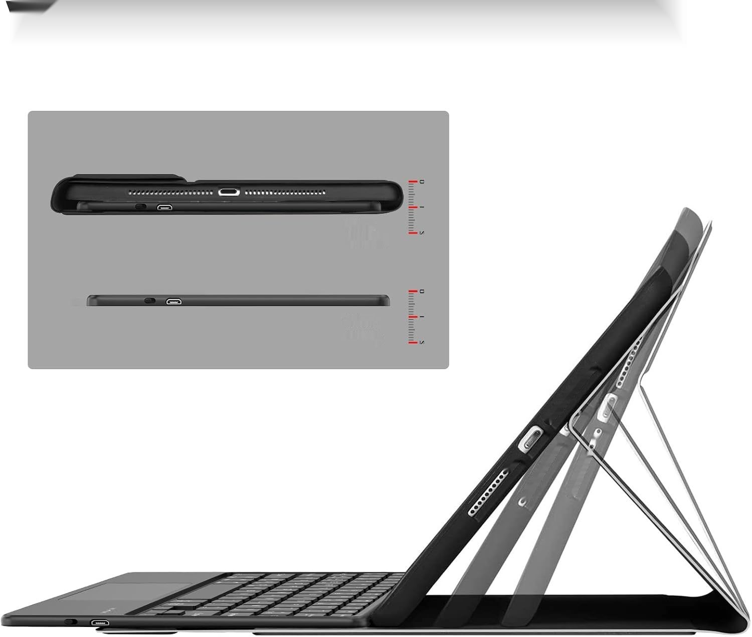 FOGARI Etui Klawiatura dla Galaxy Tab S8 Plus 5G /S7 Plus/ S7 FE