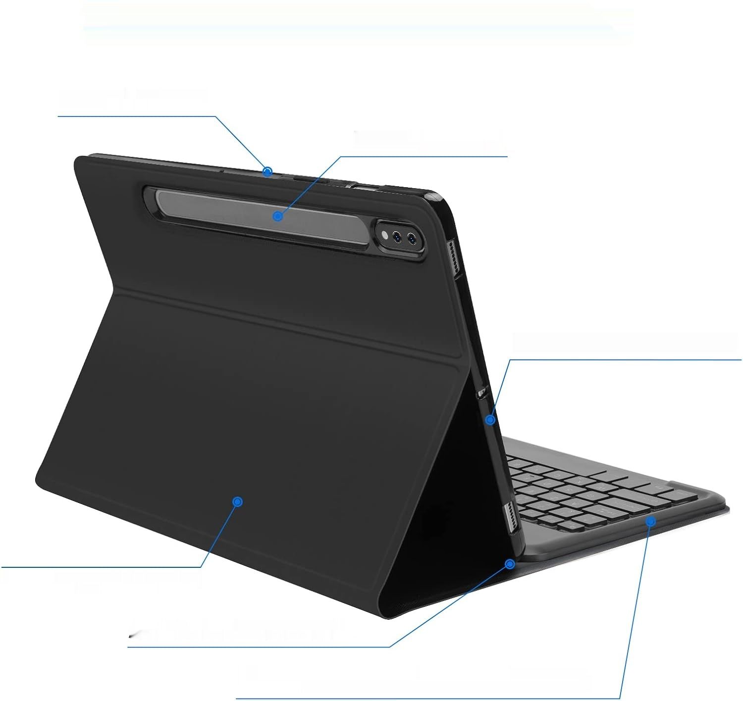 FOGARI Etui z klawiaturą do Galaxy Tab S8 Ultra 14,6 cala 2022