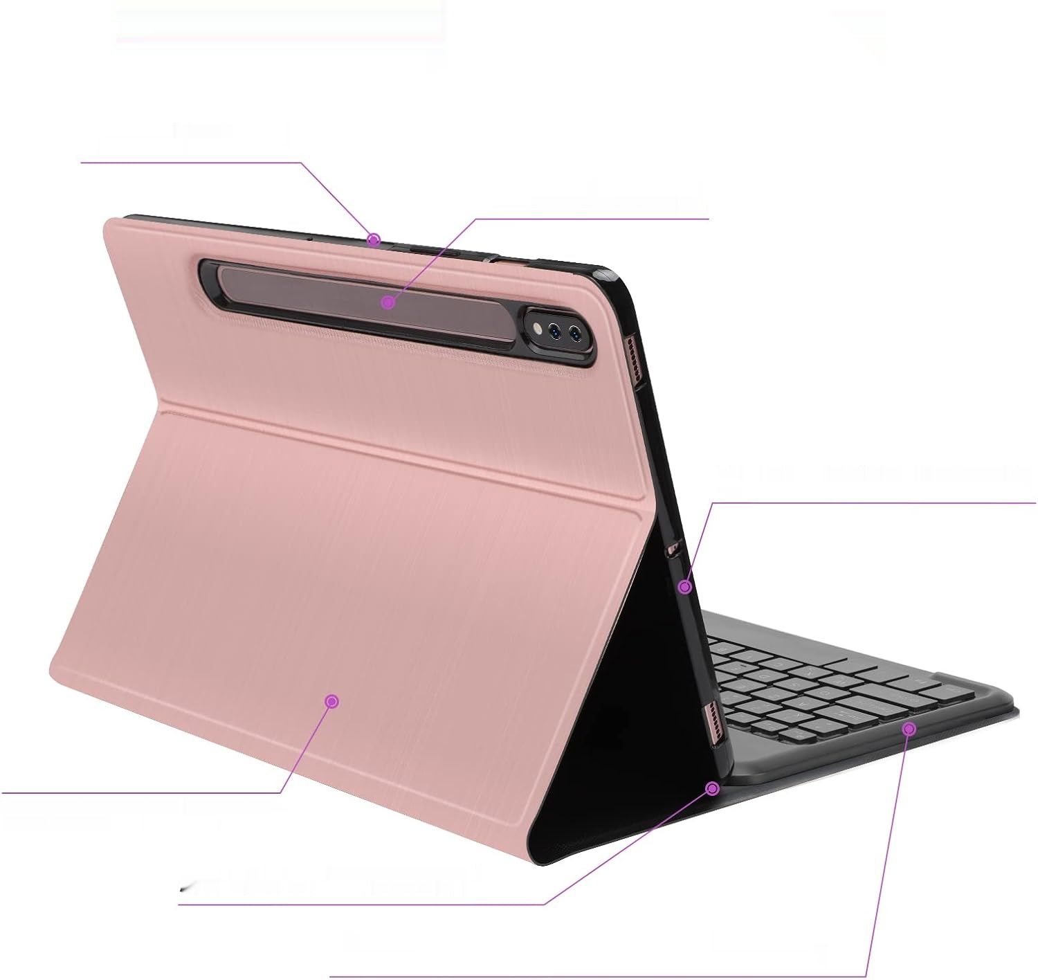 FOGARI Etui z klawiaturą QWERTZ dlaGalaxy Tab S8 Plus/S7 FE/S7 Plus