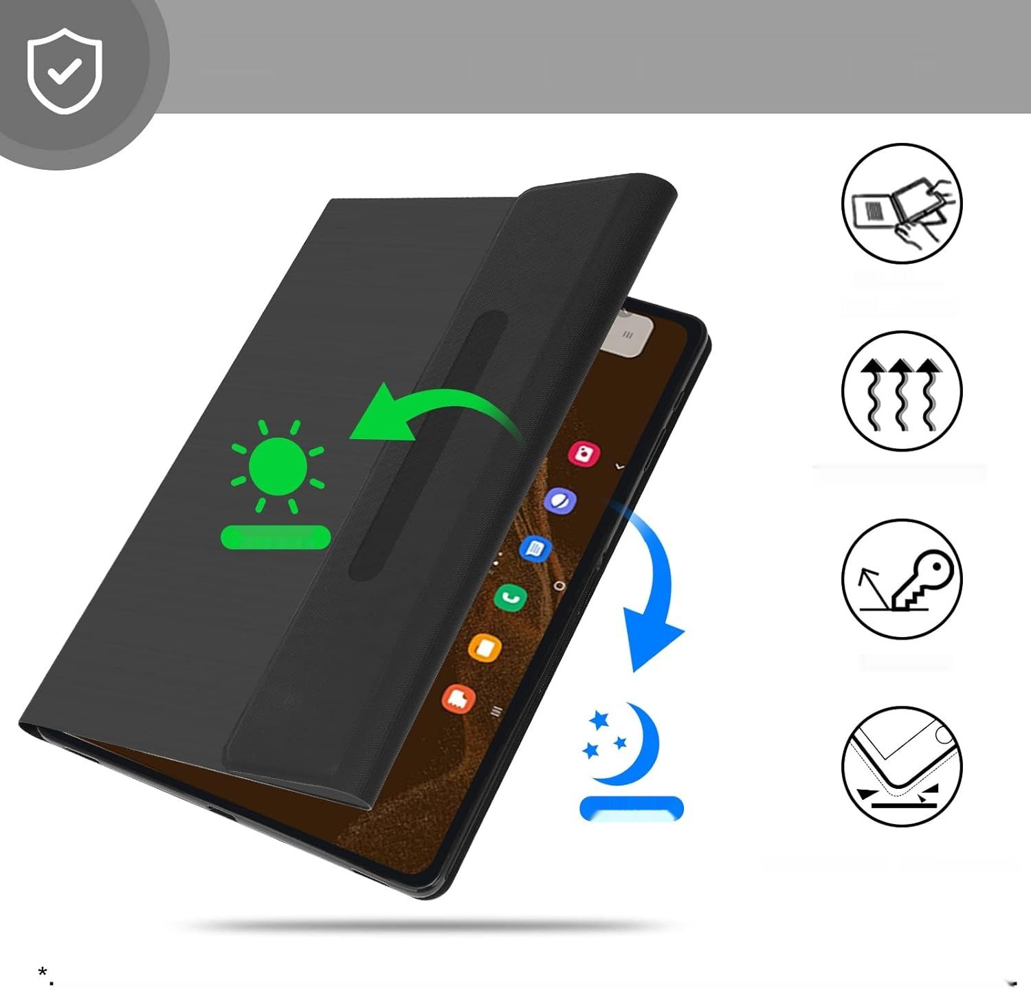 FOGARI Etui z klawiaturą do Galaxy Tab S8 Ultra 14,6 cala 2022