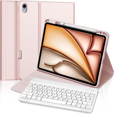 Etui FOGARI z klawiaturą dla Air 11 cali M3/M2, różowy