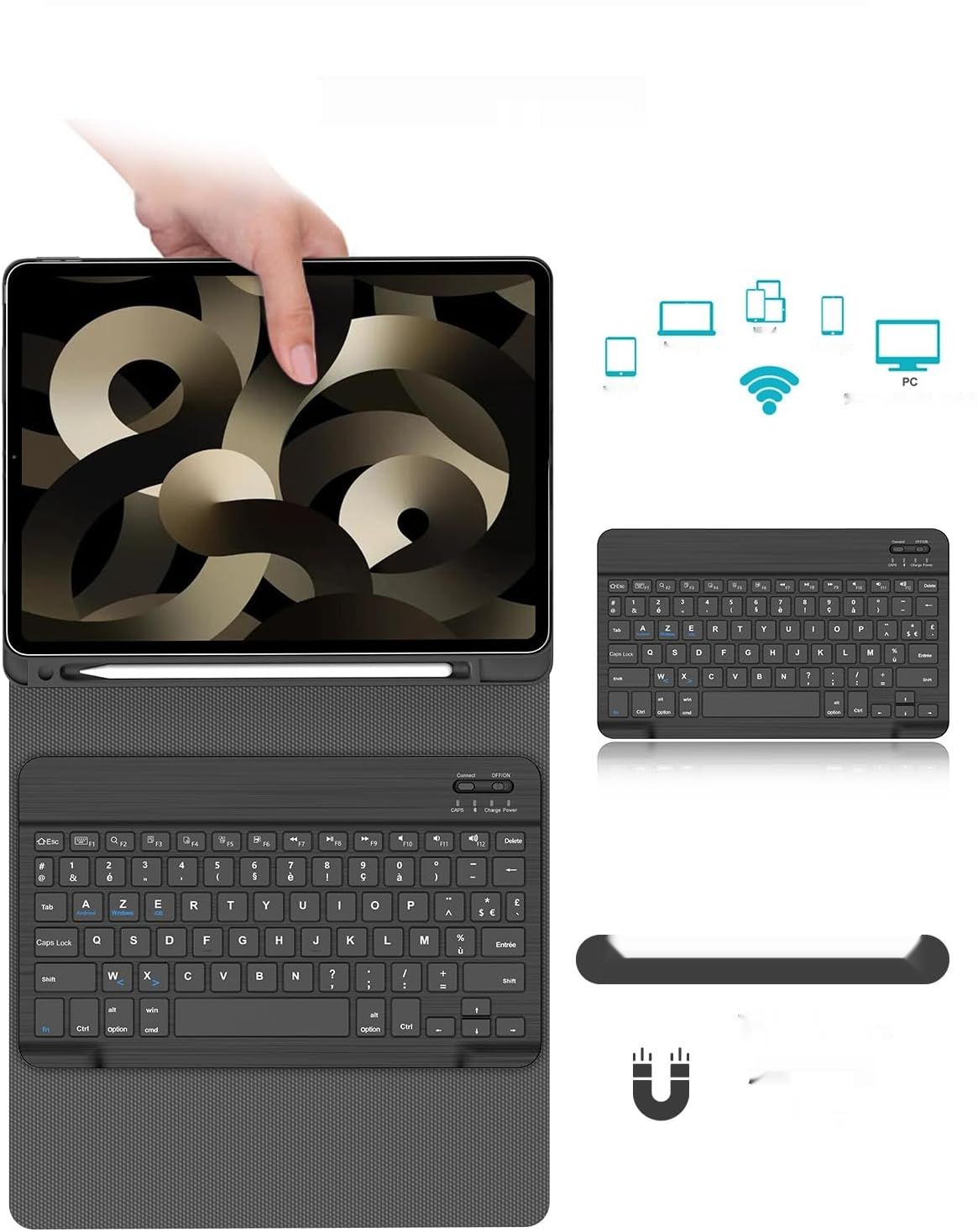 FOGARI iPad Pro 11 Klawiatura – Etui z klawiaturą dla Air 5/Air 4