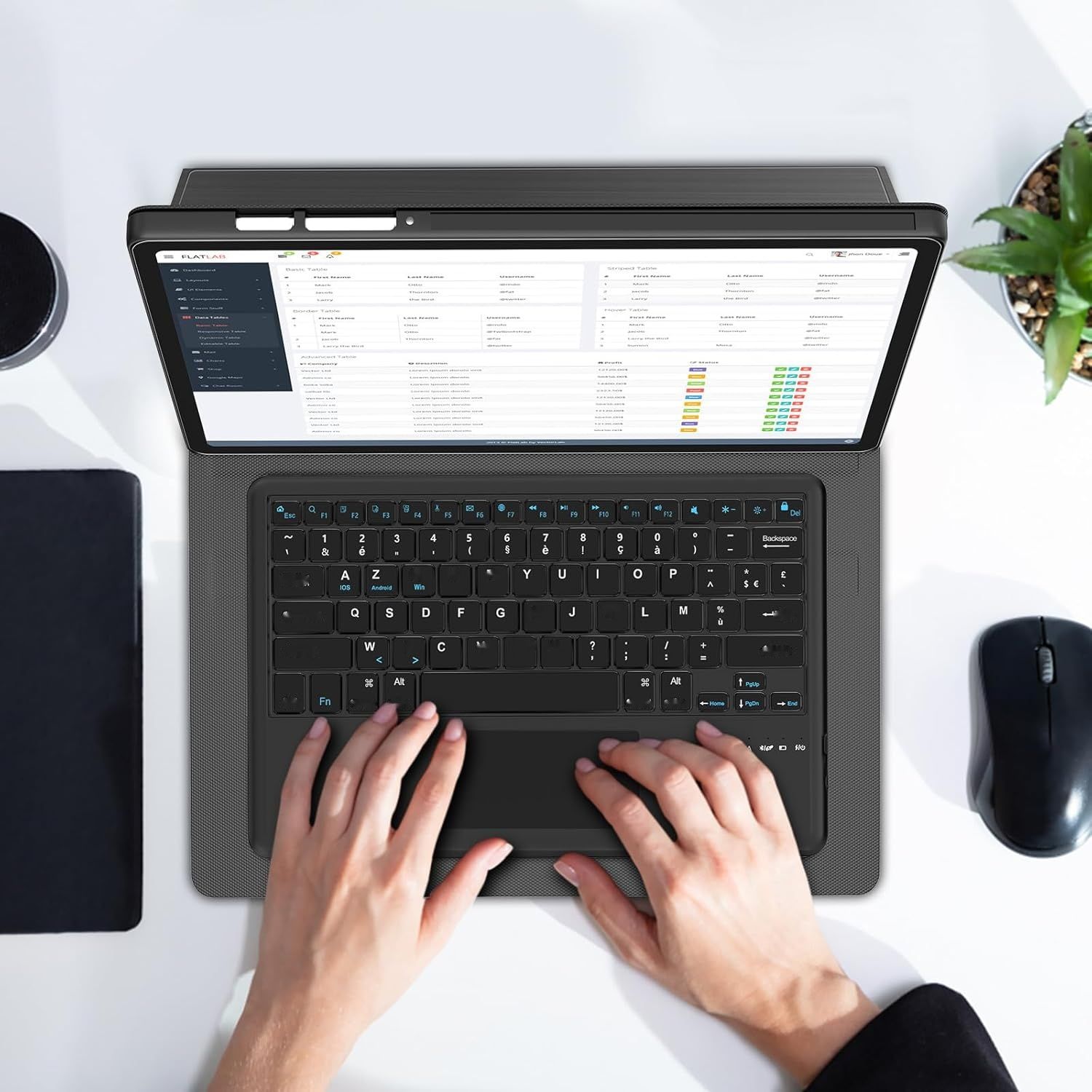 FOGARI Etui na klawiaturę z touchpadem do Galaxy Tab S9 Ultra
