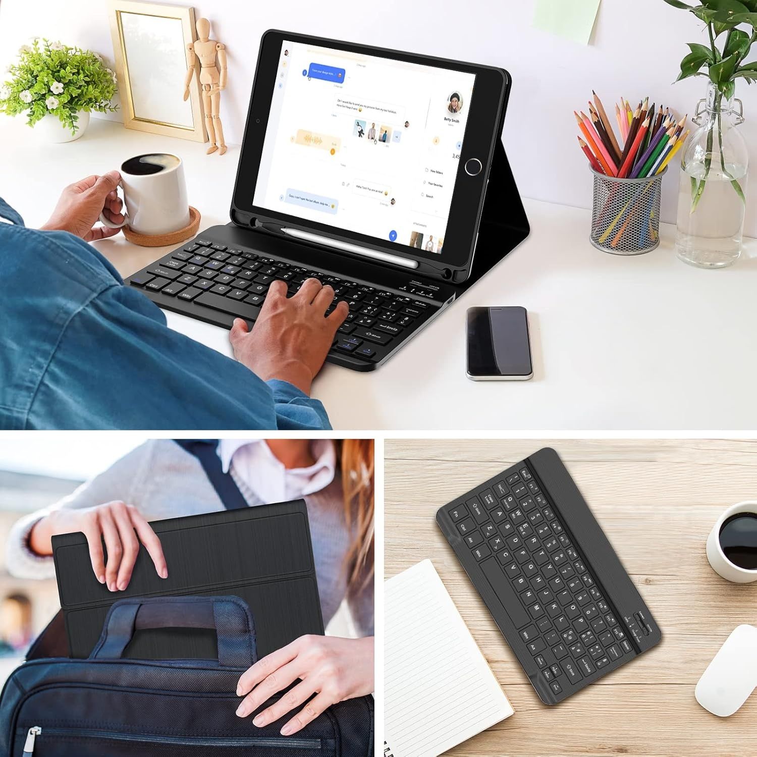 FOGARI Klawiatura włoska do iPad 9. generacji z etui