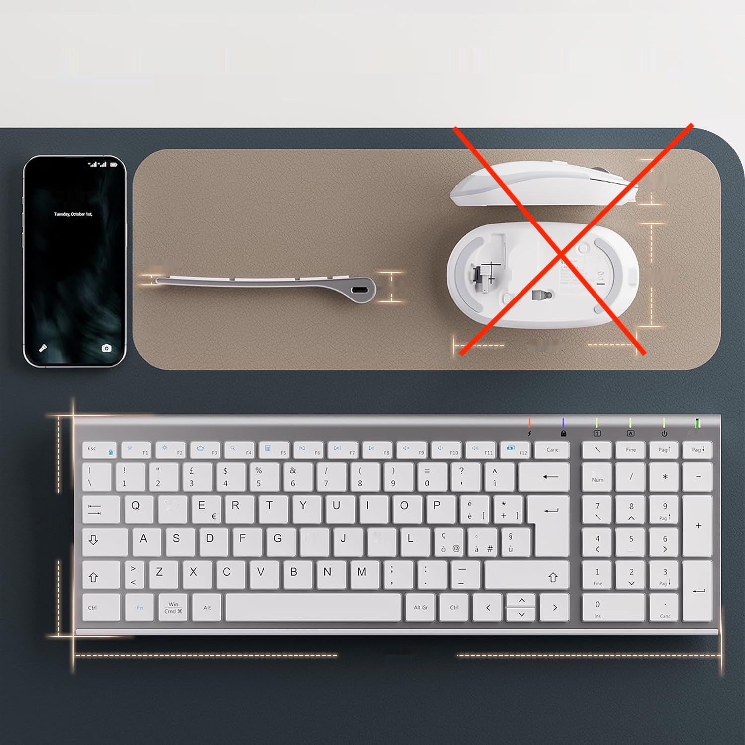 Bezprzewodowa klawiatura i mysz iClever 2.4G