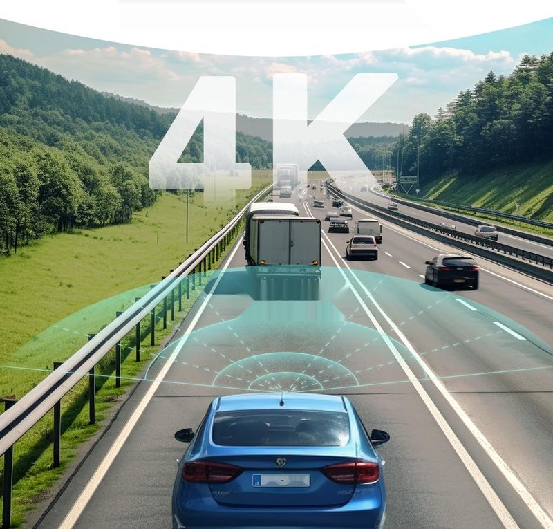 BOTSLAB Kamera Samochodowa Przednia Tylna 4K Dash Cam GPS z WiFi