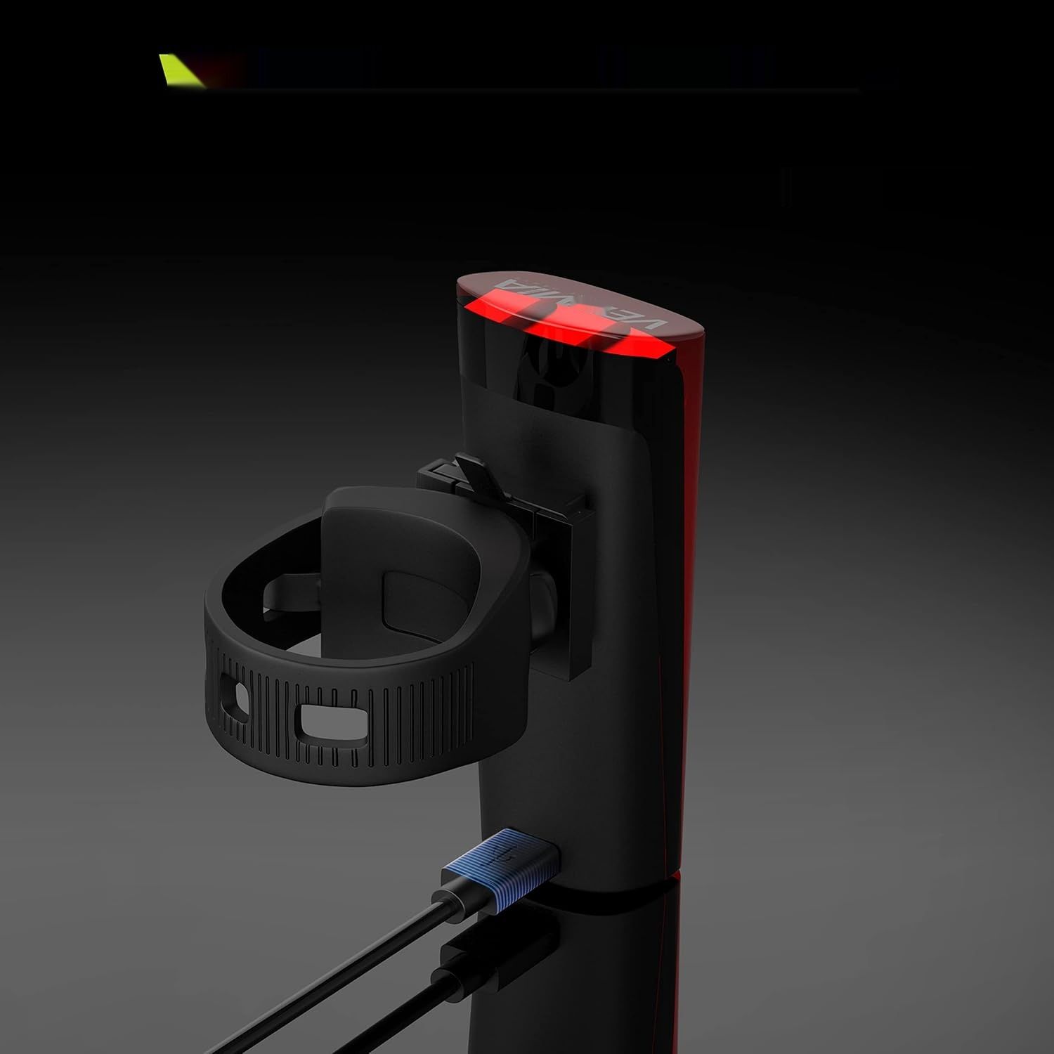 VELMIA Tylne Światło Rowerowe z Wskaźnikiem Hamowania, Zasilanie USB