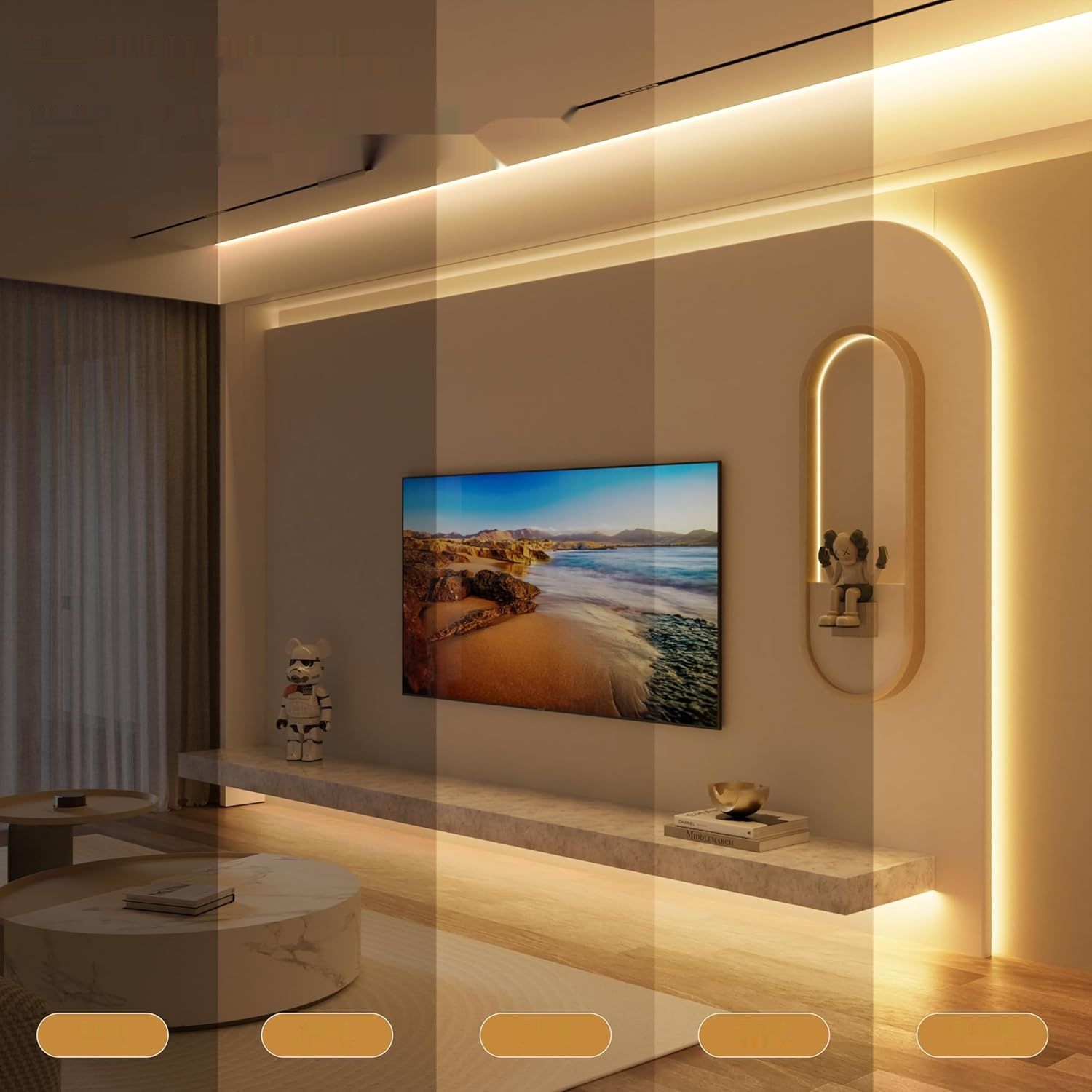 PAUTIX COB LED Strip Ciepła biel 2700 K, 3 m 480 LED/m, ściemnialna.
