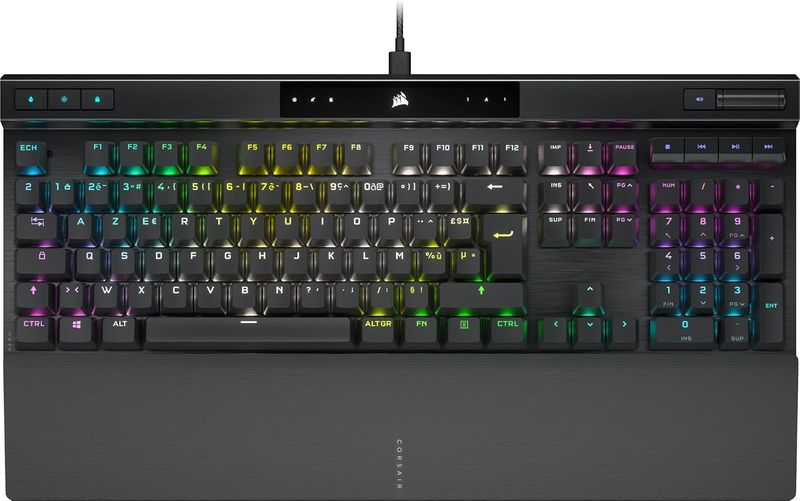 Corsair K70 Pro RGB USB-C Optyczna-Mechaniczna klawiatura do gier - FR układ, AZERTY - Czarny