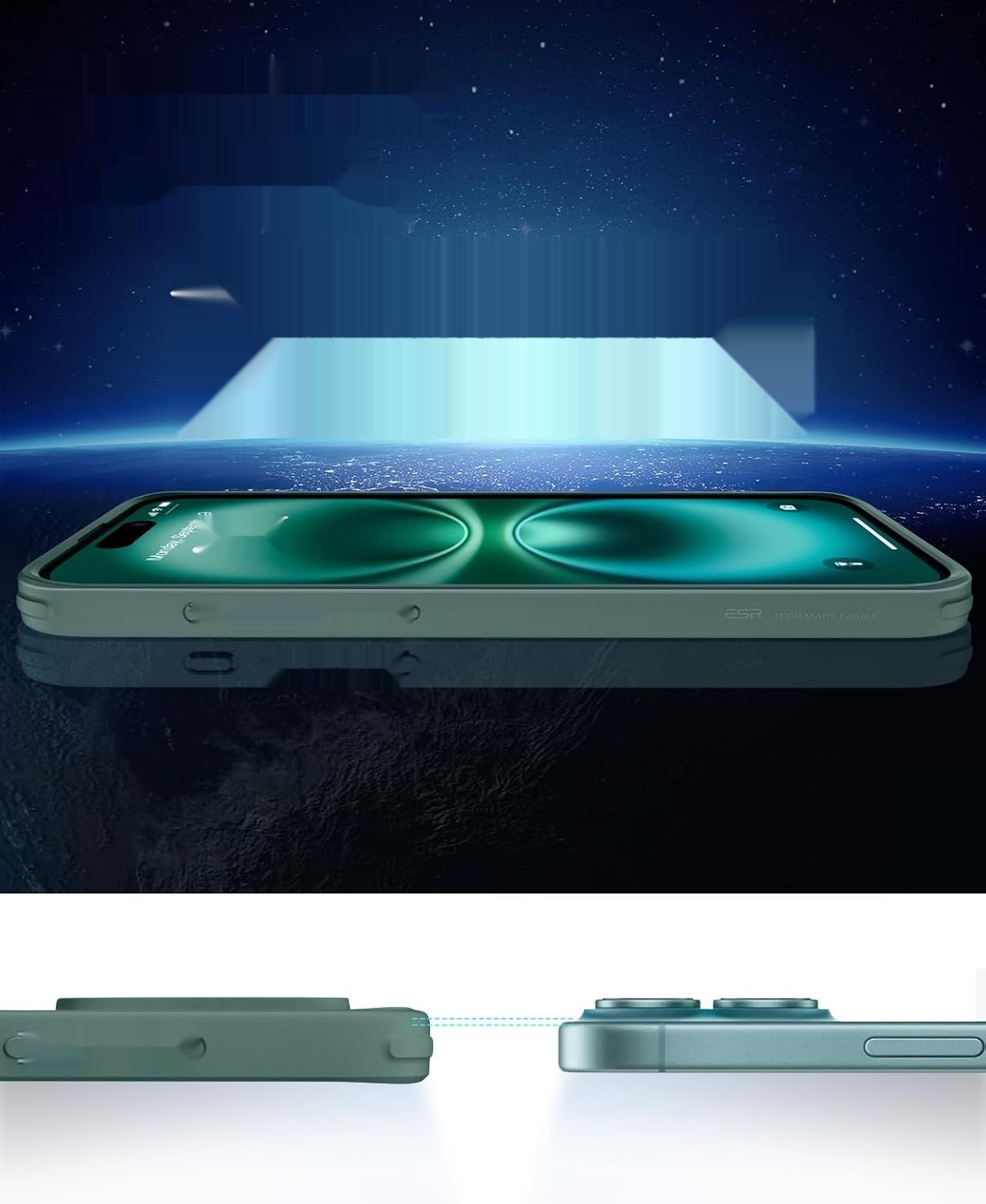 ESR dla 16 etui z MagSafe, HaloLock, Przezroczysty Zielony
