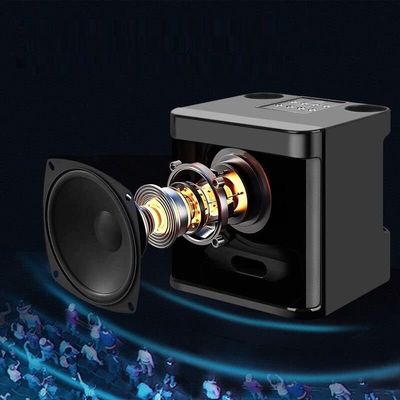 Maszyna Karaoke Bluetooth z 2 Mikrofonami, USB/Karta TF/AUX (Czarny)