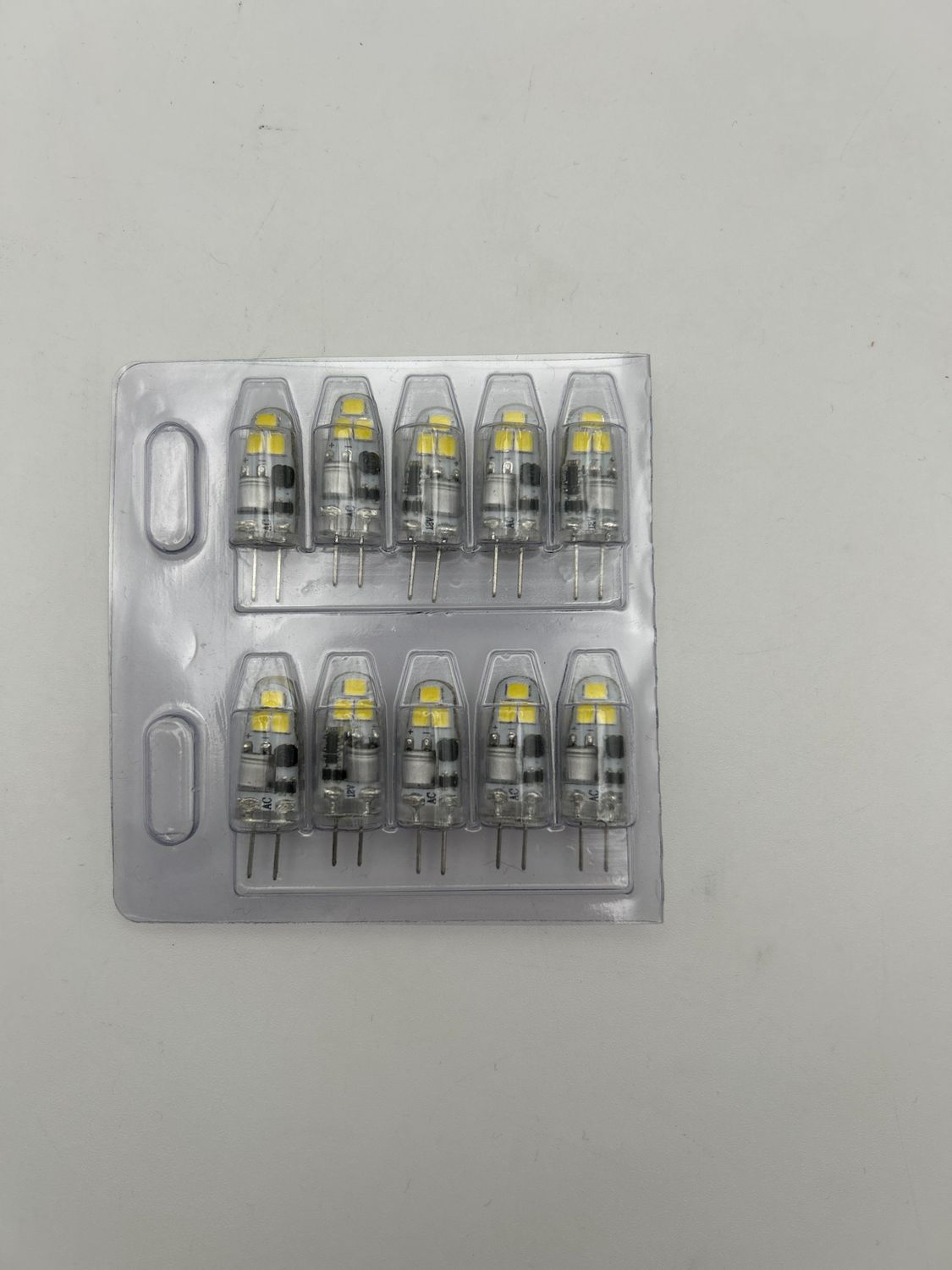 Pakiet 10 G4 żarówek LED warmwhite 12V  (6LED*6000K) [Klasa energetyczna E]
