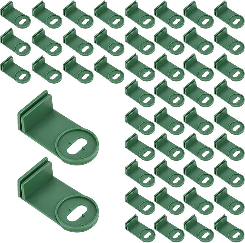 Klipsy mocujące do szklarni (50 sztuk, plastik)