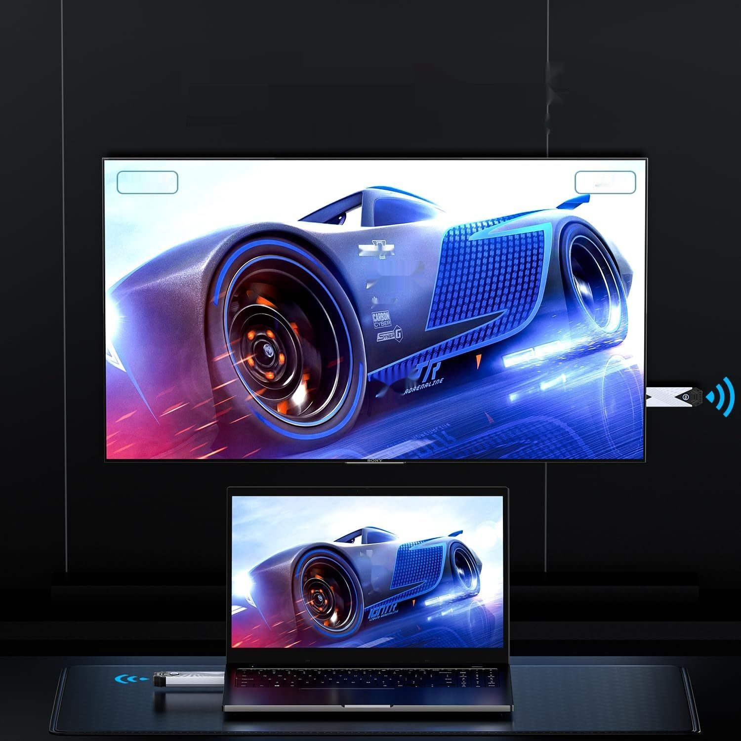 Bezprzewodowy transmiter i odbiornik HDMI – HD 1080p @ 60 Hz 165 FT/50 m