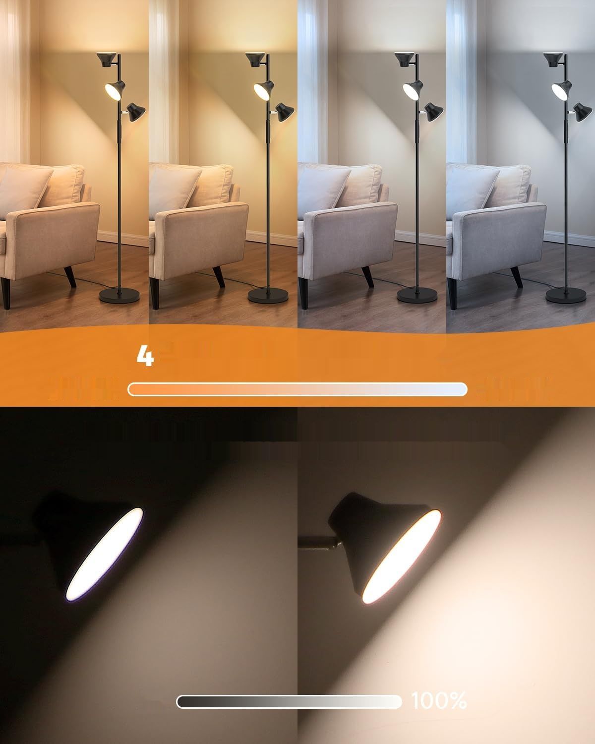 SIBRILLE 36W Dimmable LED Lampa Podłogowa