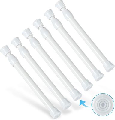 Goowin Zestaw 6 Wysięgników Teleskopowych 18-27 cm (Biały)