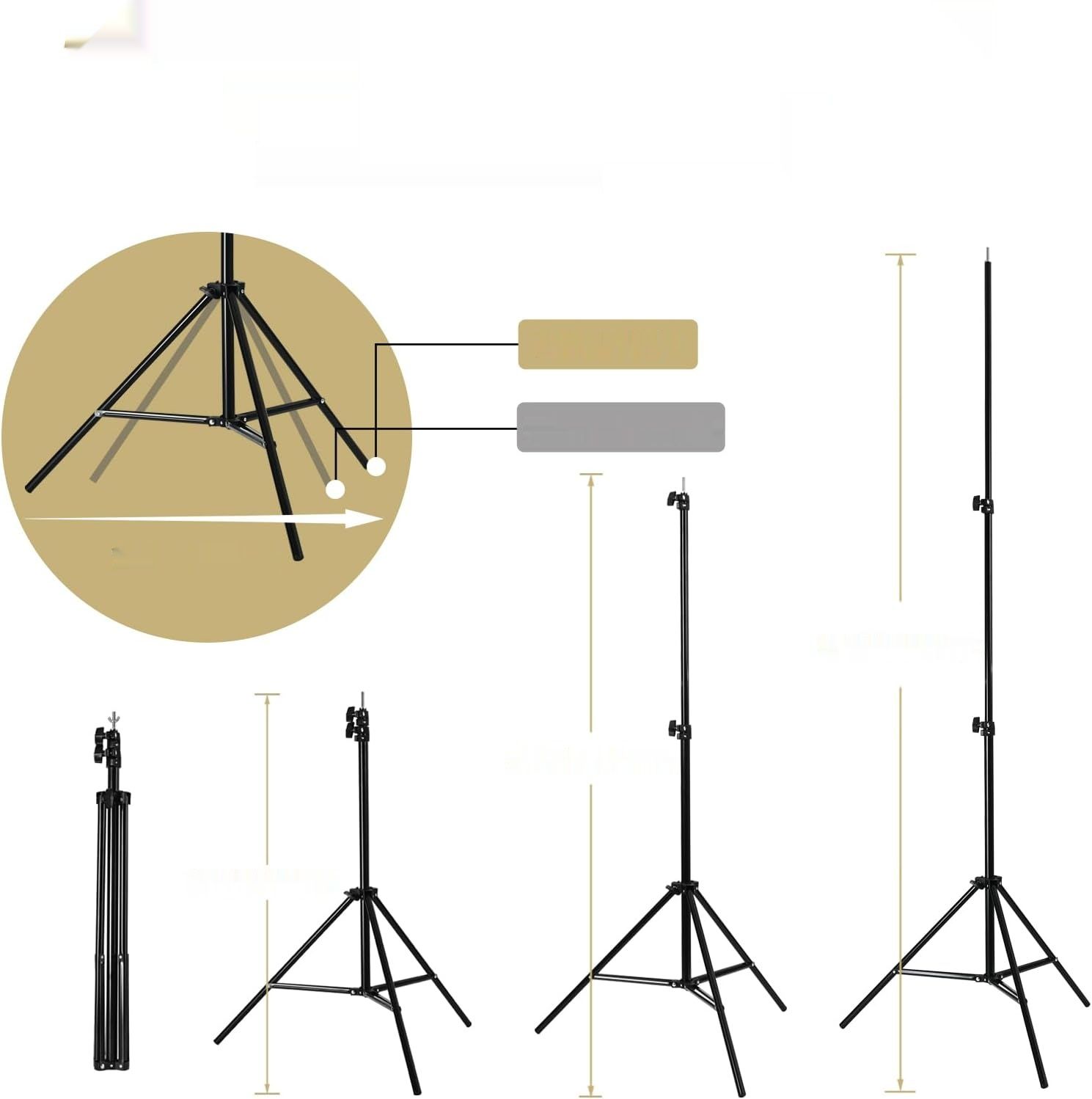 BENOISON Stojak na Tło Fotograficzne - 2 x 3 m Regulowany System Tła