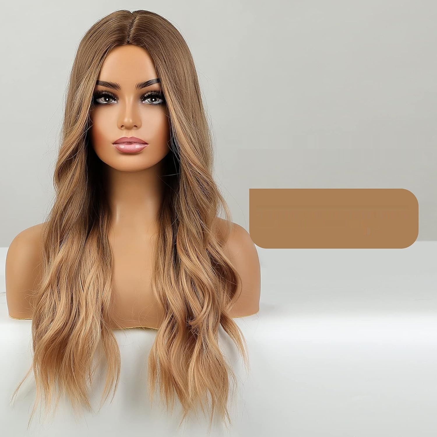 HAIRCUBE Długa Blond Peruka dla Kobiet, Naturalna Syntetyczna Peruka