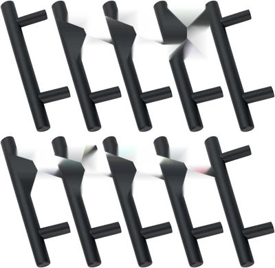 Uchwyty Drenky, czarne, zestaw 10 uchwytów, 64 mm, 100 mm długość