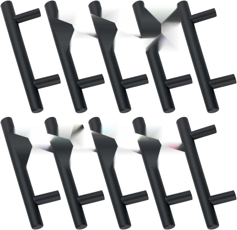 Uchwyty Drenky, czarne, zestaw 10 uchwytów, 64 mm, 100 mm długość