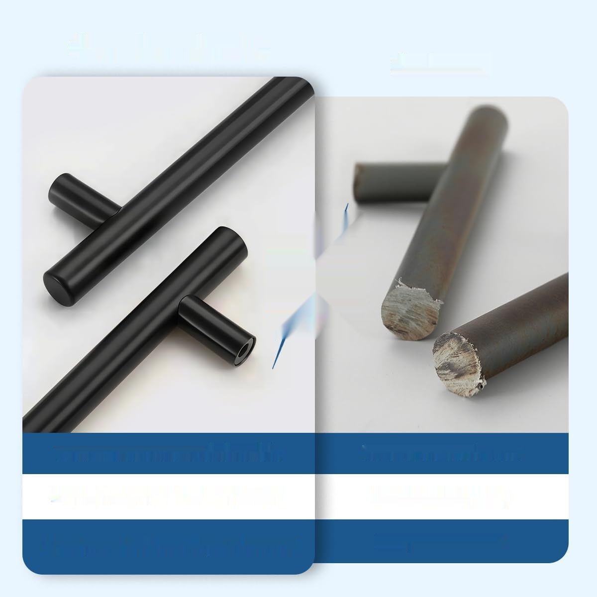 Uchwyty Drenky, czarne, zestaw 10 uchwytów, 64 mm, 100 mm długość