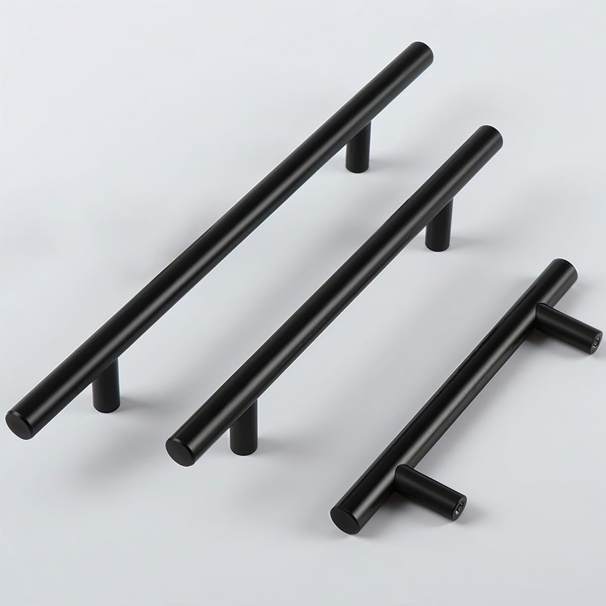 Uchwyty Drenky, czarne, zestaw 10 uchwytów, 64 mm, 100 mm długość