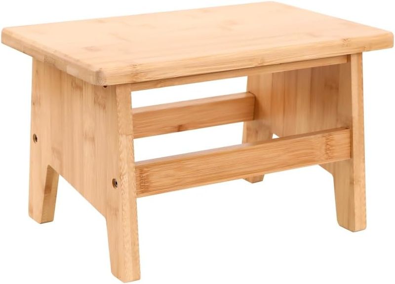 Balama Taboret, bambusowy, solidny stołek, 33 x 21 x 20 cm, do 100 kg