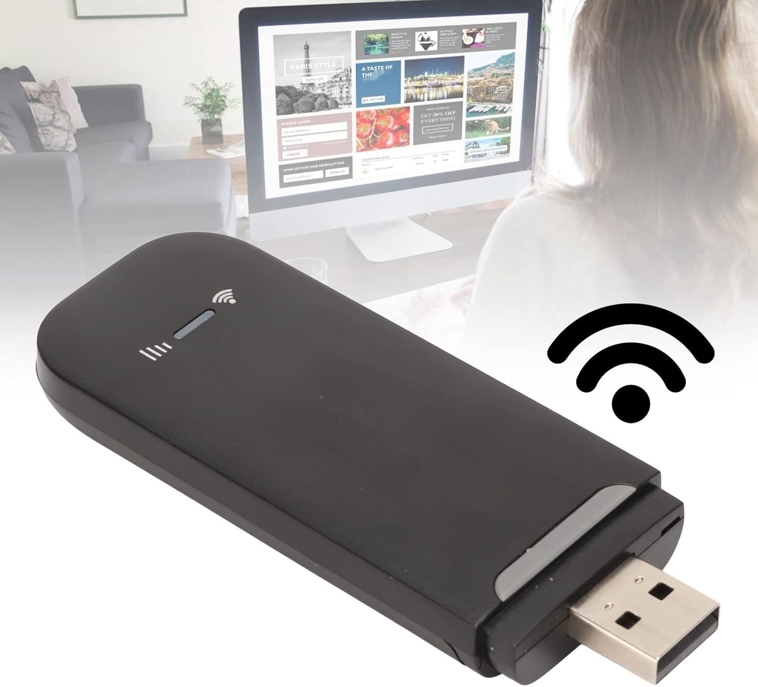 VBESTLIFE Przenośny modem Wi-Fi 4G-LTE-USB