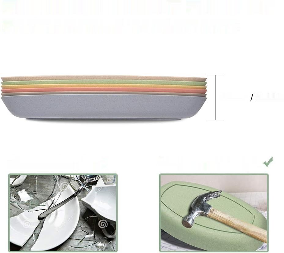 Hobein 6 x 29,4 cm owalne plastikowe talerze